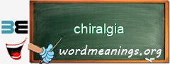 WordMeaning blackboard for chiralgia